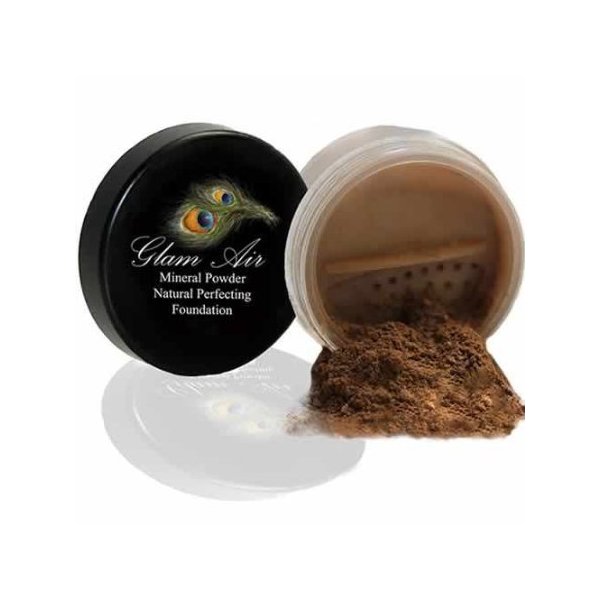 Glam Air Airbrush Makeup Water Based Foundation Choose Matte or Satin Finish for Flawless Looking Skin (0.25oz Bottles) (BRONZER MINERAL LOOSE FOUNDATION)