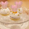 Rsstarxi 36 Pack Mouse Inspired Cupcake Toppers with Bow Mouse Birthday Cake Decorations Mini Cupcake Picks for Mouse Themed Baby Shower Kids Birthday Party Decorations Rose Gold