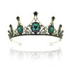TOCESS Green Crown Tiara for Women, Vintage Princess Crown Queen Tiara with halo Crystal Emerald Rhinestone for Girls Bridal, Wedding, Pageant, Halloween, Prom Birthday Festival Party