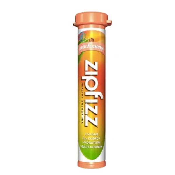 Zipfizz Energy Drink Mix, Hydration with B12 and Multi Vitamins, Peach Mango, 30 Count