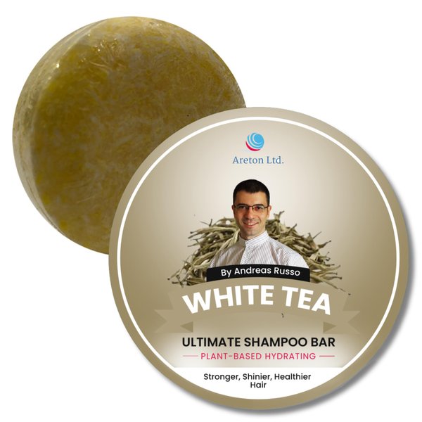 HandMade Solid Shampoo Bar – Natural Shampoo Bar and conditioner For Dry Hair, Hair Nourishment, Prevents Spilt Ends With Plant Based Hydrating SLS Free Shampoo Bar (White Tea)
