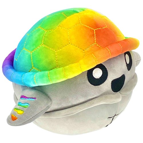 Doomlings - Rainbow Scutes Plushie, 10" Squishy Turtle Plush Toy, Stuffed Animal | Adorable Kawaii Soft Plush Pillow, Cute Plushie, Birthday Gifts for Girls and Boys