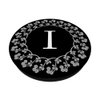Fun Cell Phone Pop Up Holder,Cute White Floral Rose Letter I PopSockets Grip and Stand for Phones and Tablets