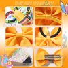 FULANSI Back to School Bow Hair Clips Yellow Pencil Headband Cute Bows Hair Accessories Big Bow Hair Scrunchies Cheer Hair Barrettes for First Day of School Girl Students Teachers Outfits Decor 4PCS