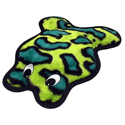 Petlou Durable Squeeze Me Plush Soft Squeaker Interactive Dog Chew Toy, squeaks, Floats, Washable, Ripped Resistant (14" Reliable Friends-Froggy)