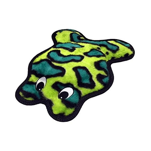 Petlou Durable Squeeze Me Plush Soft Squeaker Interactive Dog Chew Toy, squeaks, Floats, Washable, Ripped Resistant (14" Reliable Friends-Froggy)