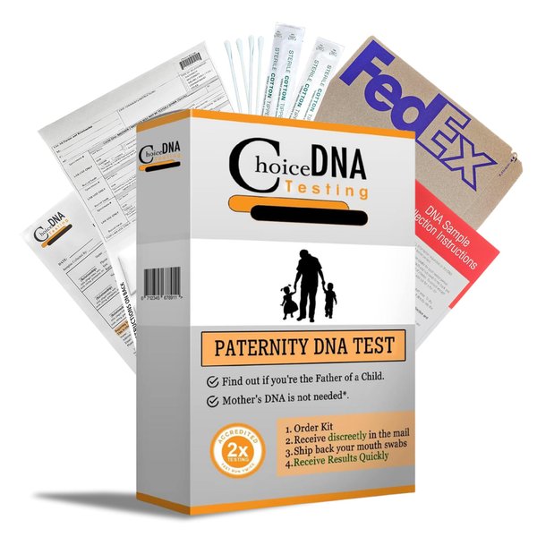 Choice DNA Paternity DNA Testing Kit, Paternity Test for Child and Father with 4 Swabs Per Person, DNA Kit with All Lab Fees Included, Paternity Test Kit at Home, Fast Private Results