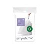simplehuman Code C Custom Fit Drawstring Trash Bags in Dispenser Packs, 20 Count, 10-12 Liter / 2.6-3.2 Gallon, White