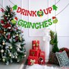 Drink Up Grinches Banner Grinch Christmas Decorations No DIY Christmas Banner Grinch Decor for Christmas Party Decorations, Grinch Banner Grinch Decorations The Grinch Christmas Decor