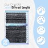 IECILI Lash Clusters Individual Lashes - 280pcs 60D Cluster lashes for DIY Lash Extensions -Super Thin & Soft Eyelashes 10-16mm C Curl Cluster Eyelash Extensions for Natural Wispy Look