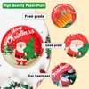 chiazllta 48 PCS Christmas Party Paper Plates Supplies Disposable Christmas Snowman Santa Party Dessert Plates Christmas Themed Party Favors Decorations for Holiday New Year