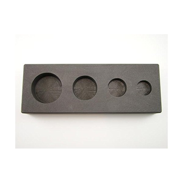 1-2-5-10 oz Gold Bar High Density Graphite Round Mold 4-Cavities - Silver Copper Made in The USA!!!