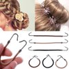 20 Pcs Women Ponytail Hooks Bungee Cord Hair Ties Elastic Band Hair Clips Ponytail Holder Ties Hair Styling Tools for Women Girls