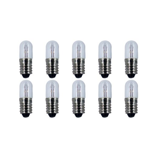 CEC Industries #1432 Bulbs, 3.2 V, 0.512 W, E10 Base, T-3.25 shape (Box of 10)