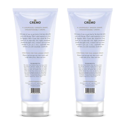 Cremo French Lavender Moisturizing Shave Cream, Astonishingly Superior Shaving Cream For Women, Fights Nicks, Cuts and Razor Burn, 6 Fl Oz (2 Pack)
