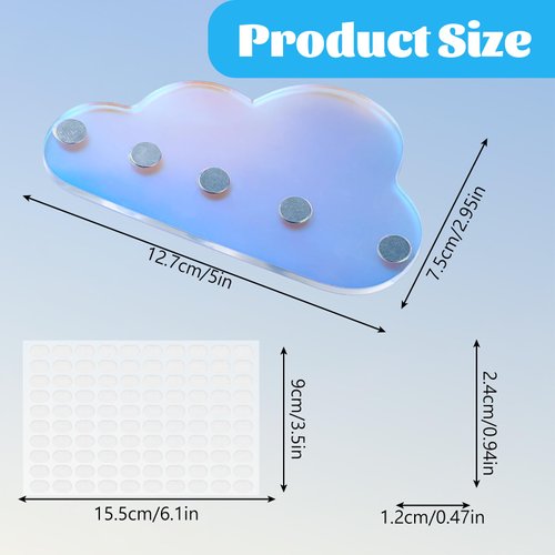 Giantree Nail Stand, Nail Holder for Display Painting Nails, Acrylic Magnetic Practice Nail Stand Set, Fake Nail Holder for Press On Nails with 200 Pcs Reusable Adhesive Putty for Homes and Salons