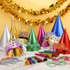 Halloscume 36 Pcs Happy New Years 2025 Eve Party Supplies,6 Party Cone Hats 6 Headbands 12 Eyeglasses 6 Horns 6 Noise Makers