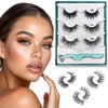 GOO GOO Mink Eyelashes, Daily Type Fake Eyelashes 14mm-18mm 3 Styles Multipack Natural Layered Hand Made Strips Siberian 3D Mink Lashes Real False Eyelashes