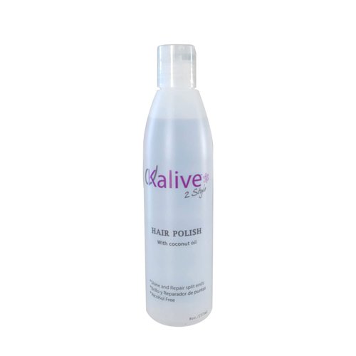 KALIVE Hair Polish with Coconut Oil - Nourishing, Smoothing, and Anti-Frizz Treatment for Frizzy, Dry, and Damaged Hair - 8 oz