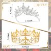 Henoyso 4 Pcs Prom King and Queen Crowns for Men Women King Queen Tiara Crystal Headband Homecoming Costume Party Favor(Gold, Silver, Elegant)