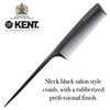 Kent SPC82 Salon-Style Dressing Cutting Comb with Fine Teeth - Tail Comb Professional Barber Haircut Comb for Styling and Teasing for All Hair Types - Kent Quality Handmade Barber Supplies