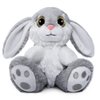 Nleio 2 Peices Bunny Stuffed Animals, 8.5 Inches Plush Bunny with Floppy Ears, Super Soft Rabbit Plush Toy, Cute Stuffed AnimalGift for Age 1 to 14 Years Old Baby Girls Boys Companion (Pink + Gray)