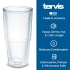 Tervis Clear & Colorful Tabletop Made in USA Double Walled Insulated Tumbler Travel Cup Keeps Drinks Cold & Hot, 24oz, Clear
