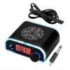 ATOMUS Tattoo Power Supply Digital Tattoo Machine Power Supply with Tattoo Pedal Colorful Light Power Cable for Tattoo Machine Pen Liner and Shader Tattoo Machine Power Supply (Black)