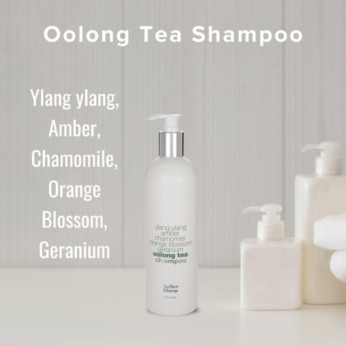 Kimpton Style Atelier Bloem Oolong Tea Hydrating Shampoo - Hotel Collection - Bath & Body - Ylang Ylang, Amber, Chamomile, Orange Blossom, Geranium and Oolong Tea - 16 oz.