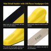 141Pcs Micro Detail Sander Kit, Anglecai 3.5” x 1” Mini Detail Sander for Small Projects, Finger Sander Detail Handel Sanding Tools with 7 Kinds of 140Pcs Sandpaper Grits: 40 60 80 120 150 220 400