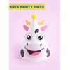 JOYIN 12 Sets Party Hats for Kids Birthday Party Games Craft Activities, Cute Animal Theme Birthday Hats Activity Kits with Stickers for Kids Holiday Party Favors