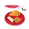 Taco Mex Taco Plate, Reusable, Round, Preparation and Serving Plate, for Soft and Hard Shell Tacos, 10.75 inch Plastic, Uber Look and Quality, Microwave Safe, 1 Pack, Red
