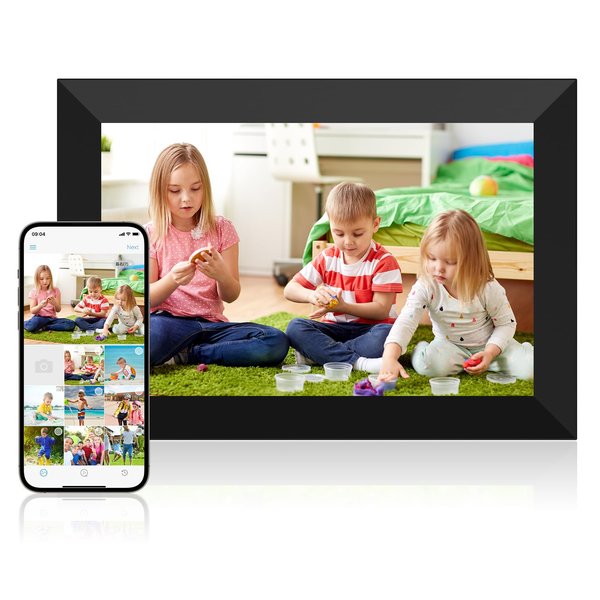 Dasfiwo Digital Picture Frame 10.1 Inch Smart WiFi Digital Photo Frame 1280 * 800 HD IPS Touch Screen,Auto Rotation,Share Photos Or Videos for Via Free APP