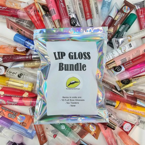 The Make-Up Artist Project 10 Pack Lip Gloss Bundle - Full Size, Hydrating, Moisturizing, Shimmer, Clear and Tinted In Every Bag