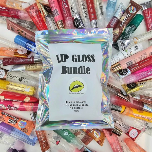 The Make-Up Artist Project 10 Pack Lip Gloss Bundle - Full Size, Hydrating, Moisturizing, Shimmer, Clear and Tinted In Every Bag