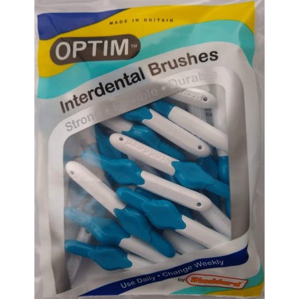 Stoddard OPTIM Soft Interdental Brushes X Fine -3mm Blue - 25 Brush Bulk Pack