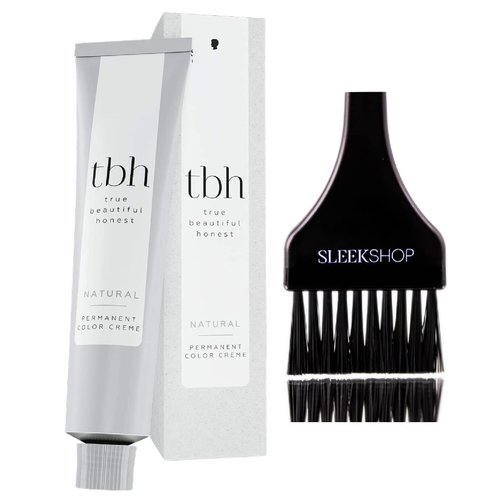 Comb + Schwarzkapf TBH True, Beautiful, Honest Natural Professional Permanent Hair Color Creme Dye (w/Sleek Tint Brush) Haircolor Cream, Cool Warm (10-19 Ultra Light Blonde Cendré Violet)