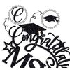 Congratulations MSW Cake Topper, Congrats Grad/Master of Social Work Cake Decor, Class of 2024 College Graduation Party Decorations Supplies, Black Glitter