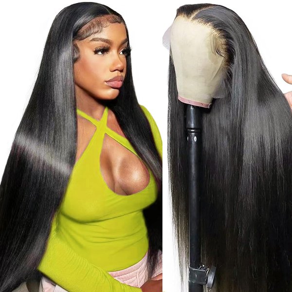Wonder Girl 250 Density HD Lace Front Wigs Human Hair, 30 Inch 13x4 Lace Frontal Wigs Human Hair HD Lace, Glueless Straight Lace Front Wigs Human Hair Wigs For Black Women Pre Plucked Bleached Knots