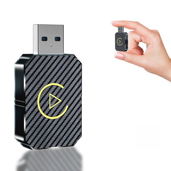 TKMARS Wireless CarPlay Adapter for iPhone & Android, Wireless Android Auto Adapter, Convert Wired to Wireless, Auto Connect, Easy Use for Cars from 2016+, USB/USB-C