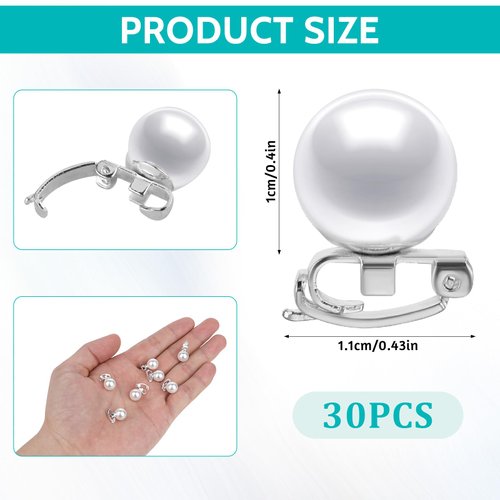 30PCS Mini Pearl Hair Clips, Brides Pearl Hair Accessories, Pearl Wedding Hair Pins, Bridal Hair Accessories Claw Cilp, White Pearl Hair Pins for Brides Bridesmaid Women for Wedding Parties Daily Use