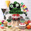 31 Piece Video Game Happy Birthday Cupcake Toppers Cake Toppers Video Gamer Party Decorations Supplies Picks Gaming Theme Birthday Party Banner Game Controller Backdrop for Kid Boys Gaming (Green)