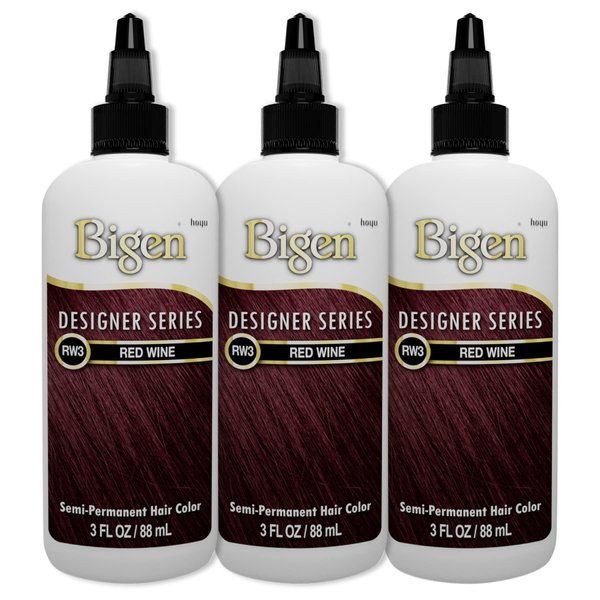 Bigen RW3 Red Wine Designer Series Semi-Permanent Hair Color (pack of 3)