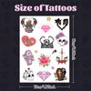 192 PCS Til Death Do Us Temporary Tattoos Stickers Gothic Halloween Sticker for Bridal Shower Supplies Bride or Die Bachelorette Party Decorations Gifts Ideal Prizes Valentine (16 Sheet)