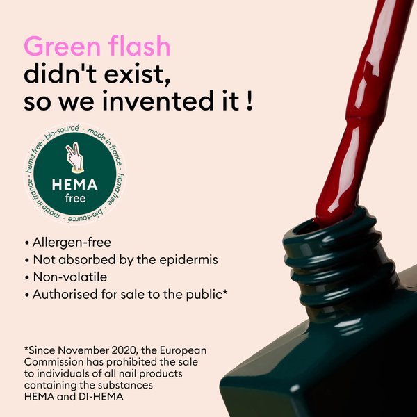 Manucurist Green Flash Base Coat - LED Gel Nail Polish Base Coat - 12-Free - 84% Bio-Sourced Ingredients - Made in France - 0.5 fl oz Bottle