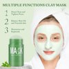 FAIRYTALESPACE 2 Pack Green Clay Mask, Green Tea Cleansing Stick Mask, Blackhead Removal, Deep Pore Cleansing, Moisturizing, Skin Tightening for All Skin Types Men and Women