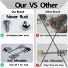 NKJVE 2 Pack Rv Door Latch,Rv Door Holder,304 Stainless Steel 6 Inch T Style Entry(16 Screws),Rv Door Latches for Outside Door,Camper Door Latch,Trailer Catch to Keep Door Open Stop,Enclosed Trailer