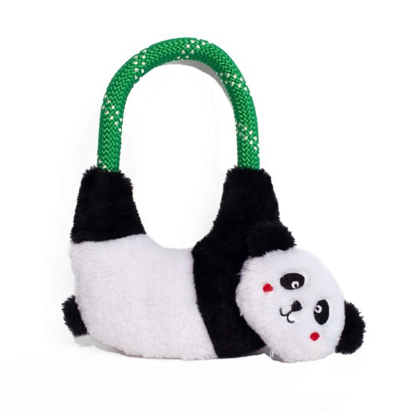 ZippyPaws - RopeHangerz Interactive Rope Tug Dog Toys - Panda