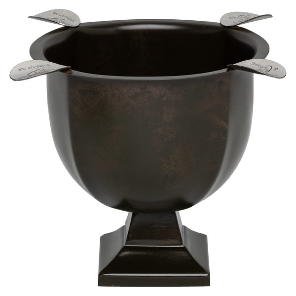 Stinky Cigar Ashtray, Tall Deep Bowl Design, 4 Stirrups, Windproof, Old Patina