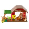 Li’l Woodzeez – Happy Harvest Farm Playset – 20 Pcs Doll Playset with Farmer & Garden Accessories – Pretend Play Toy Barn for Kids Age 3+